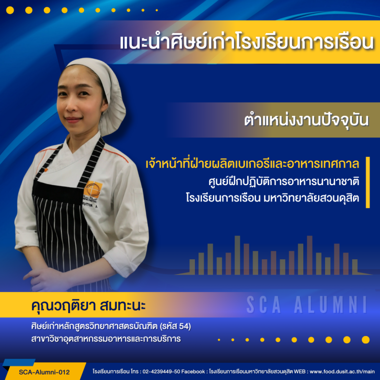 แนะนำศิษย์ของโรงเรียนการเรือน รหัส 54 คุณวฤติยา สมทะนะ