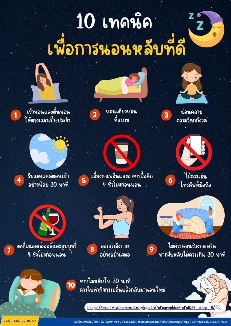 10 เทคนิคการนอนหลับที่ดี