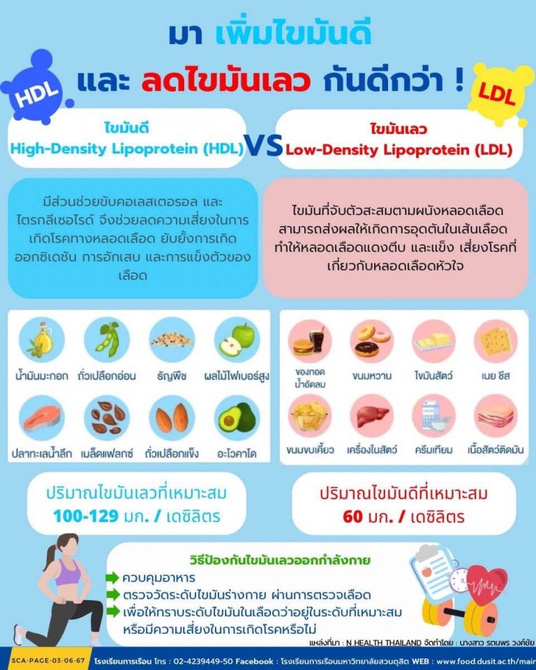 มา เพิ่มไขมันดี และ ลดไขมันเลว กันดีกว่