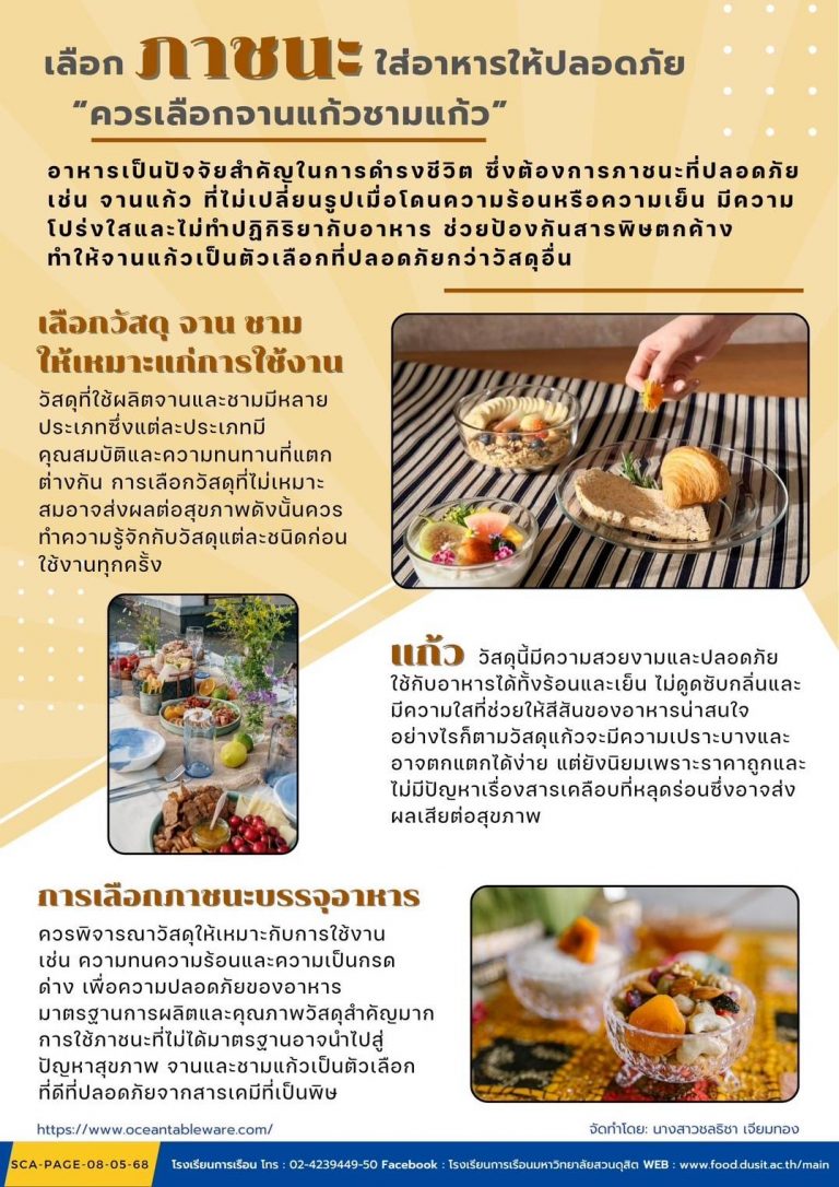 เลือกภาชนะใส่อาหารให้ปลอดภัย