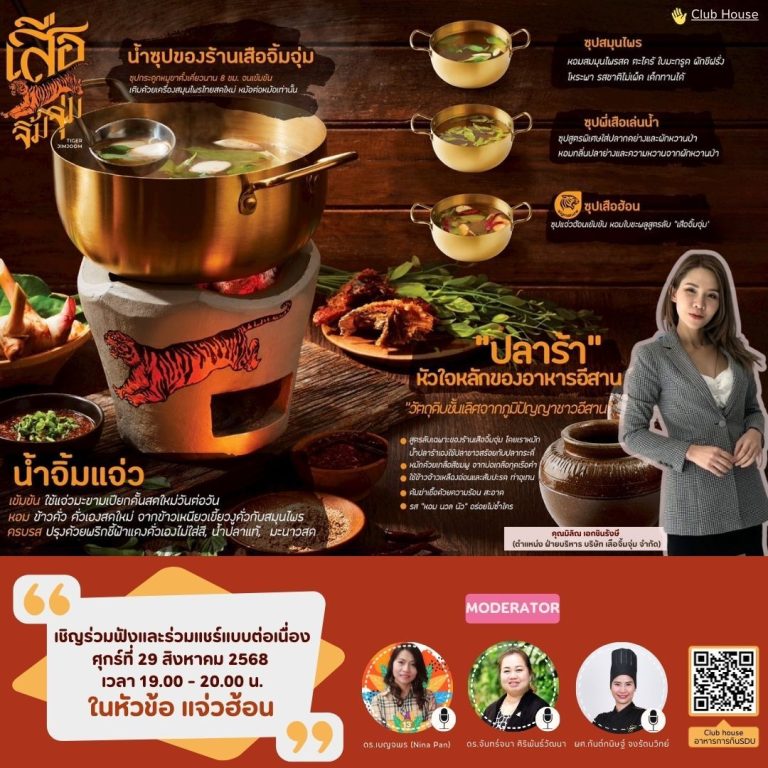 หัวข้อเรื่อง “แจ่วฮ้อน เสน่ห์อีสาน จากร้านเสือจิ้มจุ่ม”