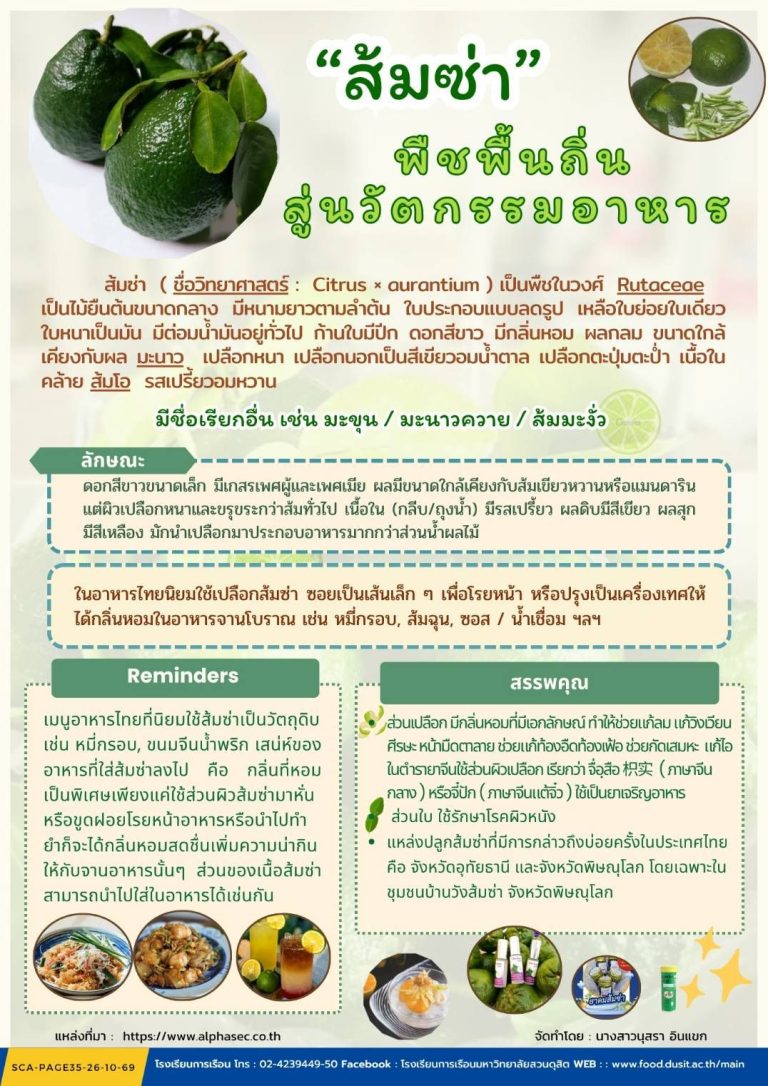 “ส้มซ่า” พืชพื้นถิ่น สู่นวัตกรรมอาหาร