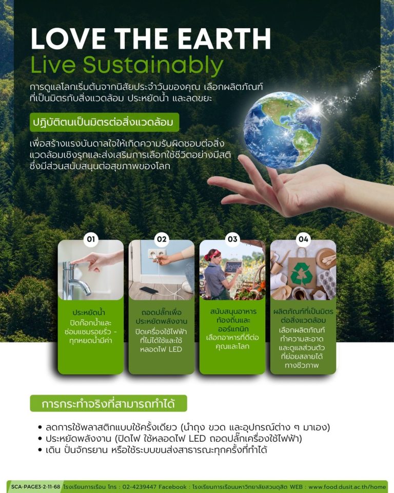 LOVE THE EARTH – ใช้ชีวิตอย่างยั่งยืน