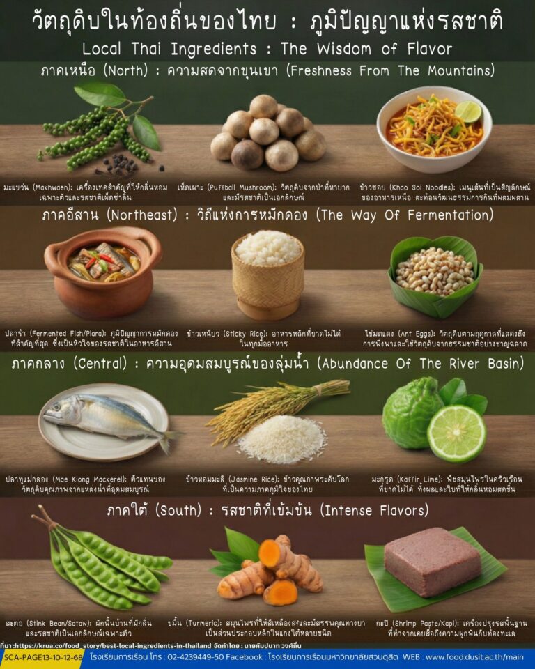 วัตถุดิบในท้องถิ่นของไทย : ภูมิปัญญาแห่งรสชาติ