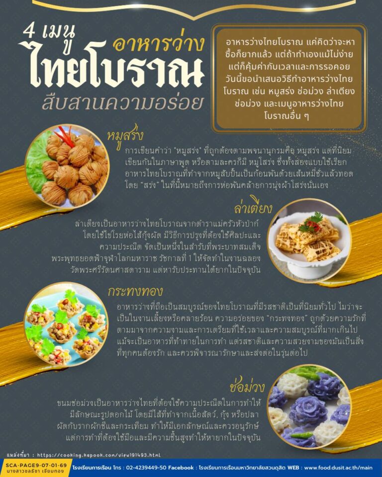 4 เมนู อาหารว่าง ไทยโบราณ สืบสานความอร่อย