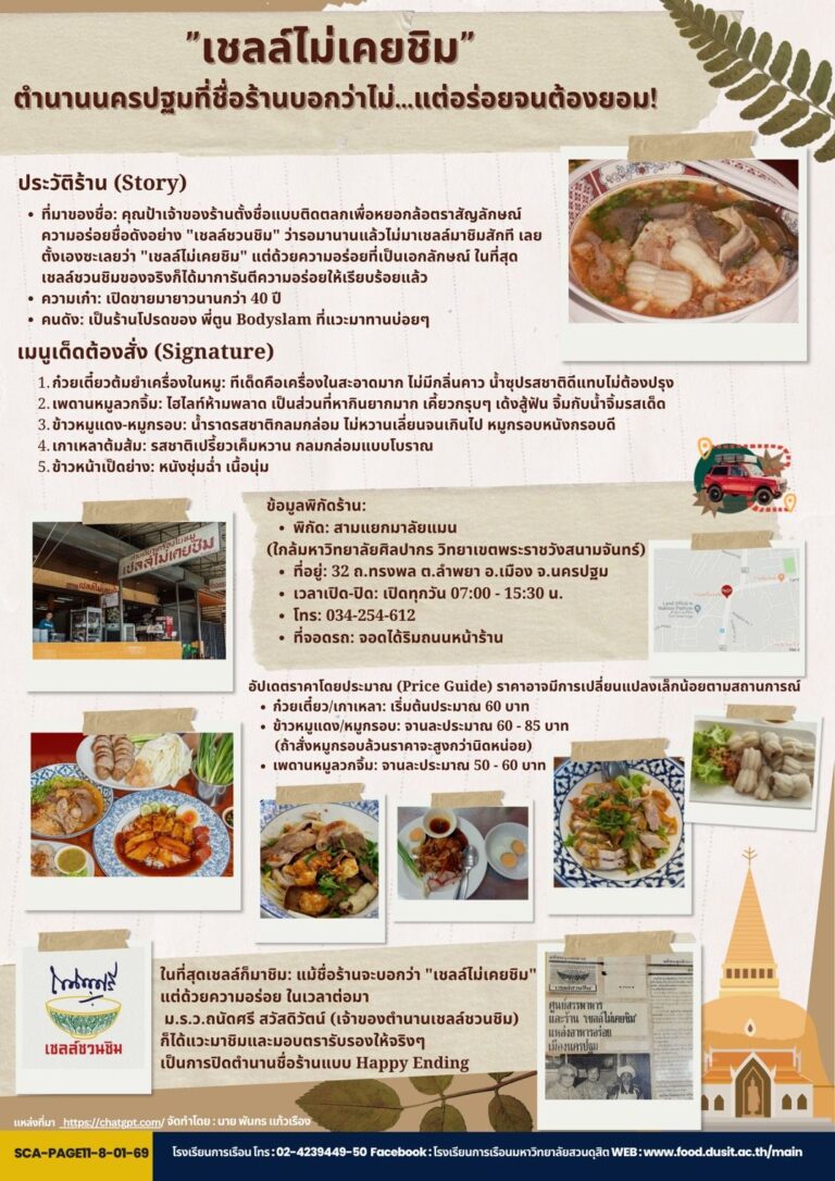 ร้านเชลล์ไม่เคยชิม ตำนานนครปฐมที่ชื่อร้านบอกว่าไม่..แต่อร่อยจนต้องยอม