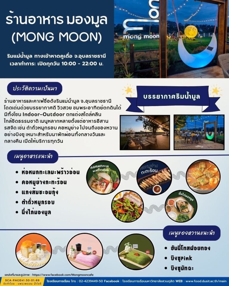 ร้านมองมูล (Mongmoon) จังหวัดอุบลราชธานี
