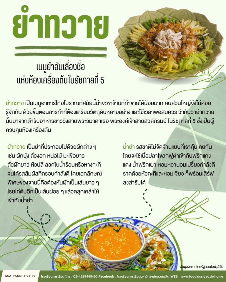 ยำทวาย เมนูยำอันเลื่องชื่อแห่งห้องเครื่องต้นในรัชกาลที่ 5