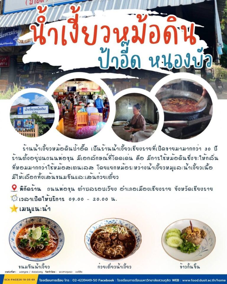 “ร้านน้ำเงี้ยวหม้อดินป้าอี๊ด หนองบัว”