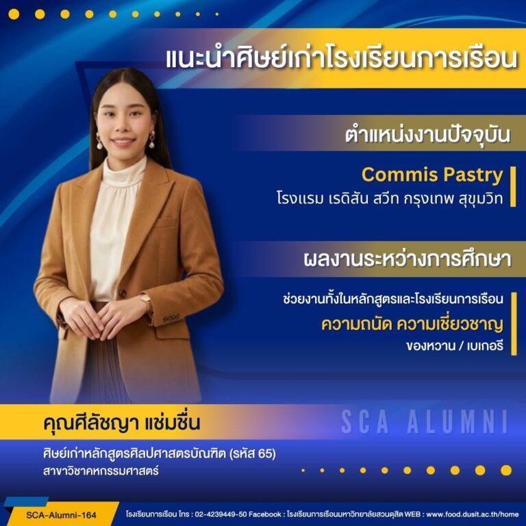 ขอแนะนำศิษย์เก่าของโรงเรียนการเรือน รหัส 65