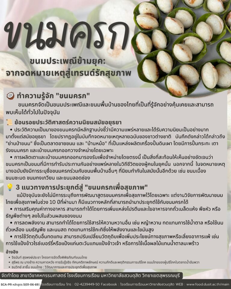 “ขนมครก” ขนมประเพณีข้ามยุค: จากจดหมายเหตุสู่เทรนด์รักสุขภาพ