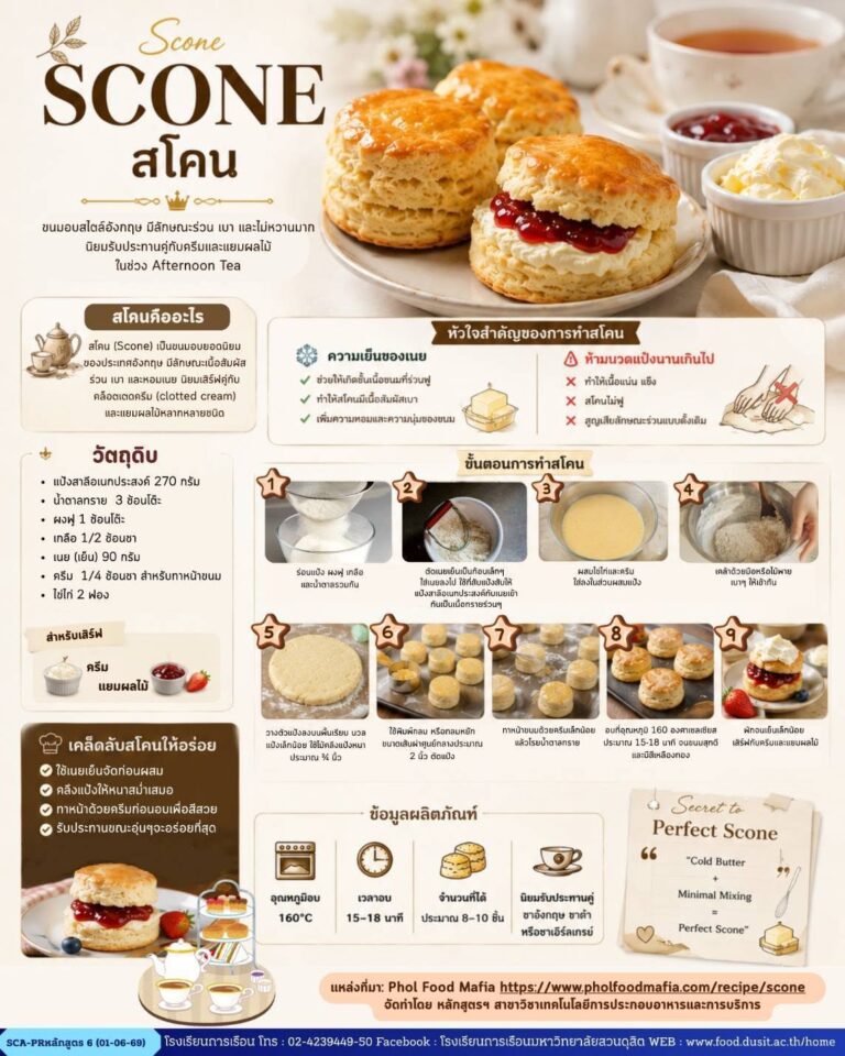 สโคน (Scone) ขนมอบสไตล์อังกฤษ