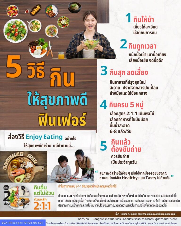 5 วิธีกินให้สุขภาพดีฟินเฟอร์