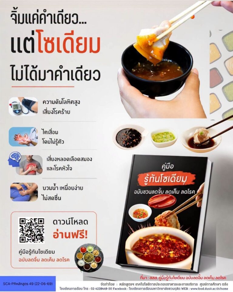 จิ้มแค่คำเดียว แต่โซเดียมไม่ได้มาคำเดียว