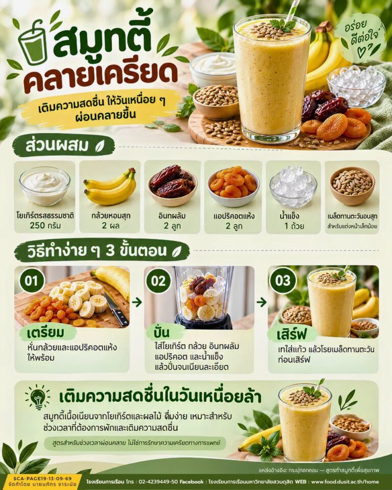 เครื่องดื่ม “สมูทตี้คลายเครียด”