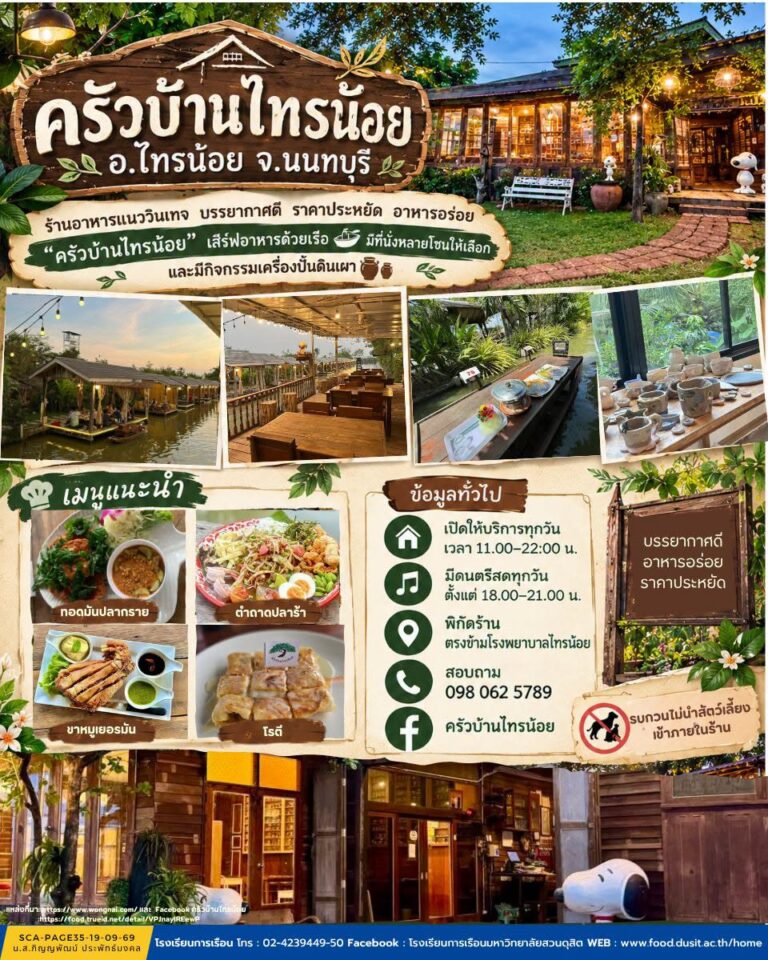 ร้านอาหารครัวบ้านไทรน้อย นนทบุรี