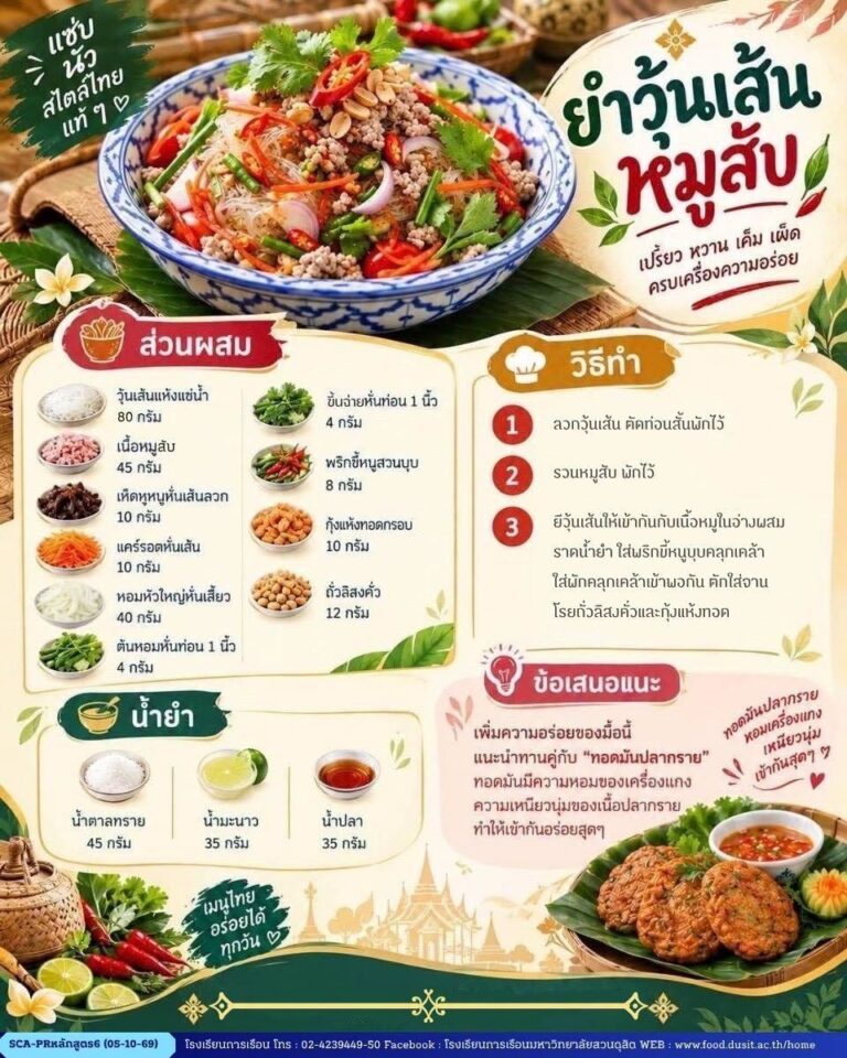 ยำวุ้นเส้นหมูสับ
