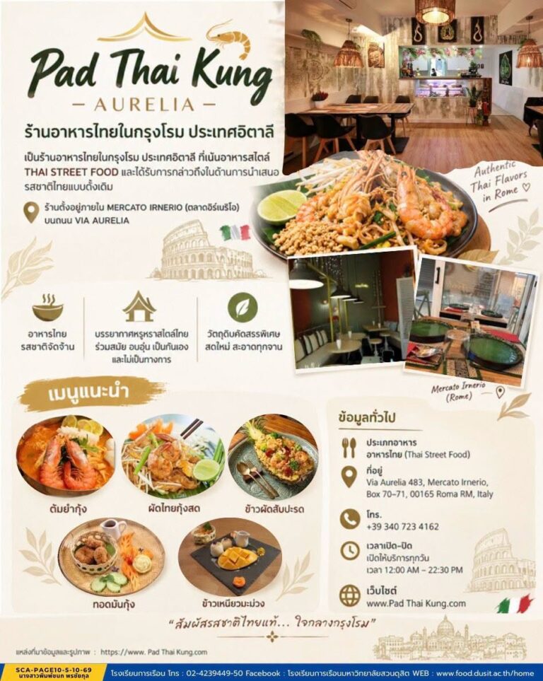 “Pad Thai Kung – Aurelia เมือง โรม อิตาลี”