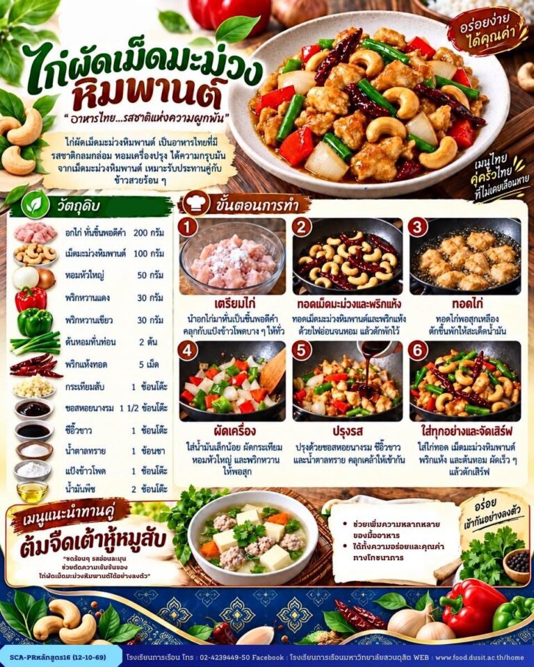“ไก่ผัดเม็ดมะม่วงหิมพานต์”