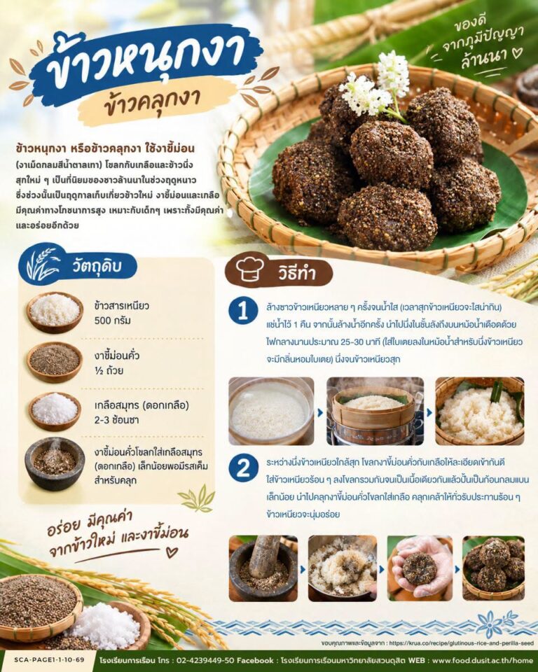 “ข้าวหนุกงา หรือข้าวคลุกงา”